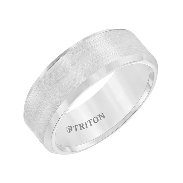 Triton 8mm Tungsten Men's Wedding Band - 11-2320HC-G - 1
